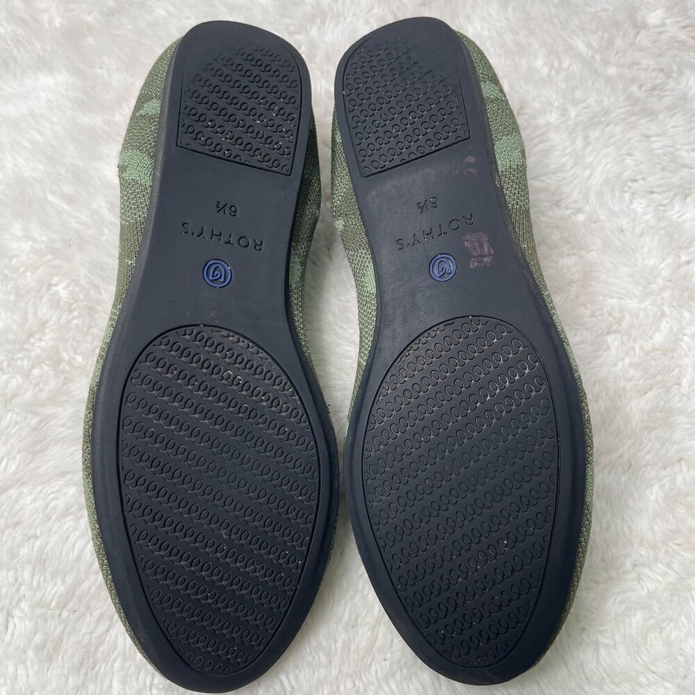 Rothy’s Women's Green Grey The Loafer Olive Camo Flats Shoes Size 6.5 - Picture 4 of 11